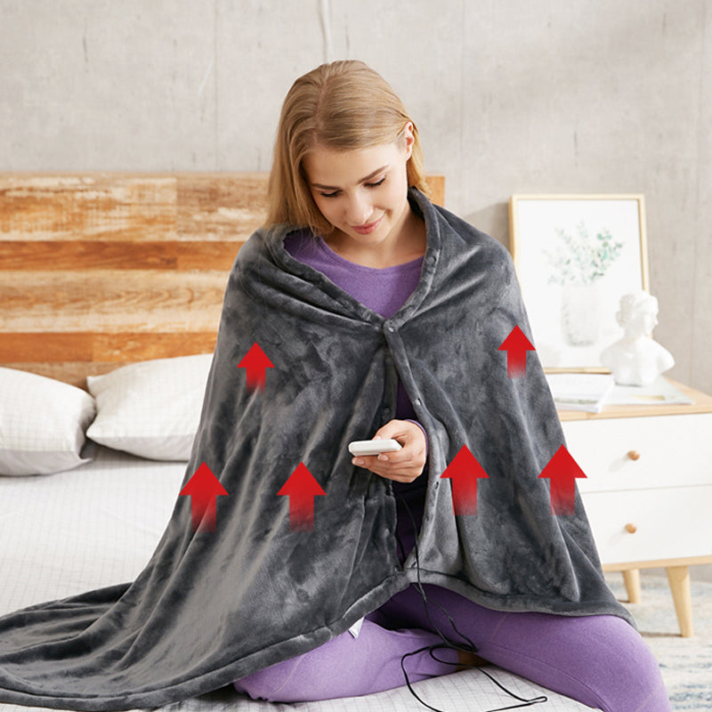 Varmegleden™ USB-oppvarmet skuldersjal i fleece med tre varmenivåer