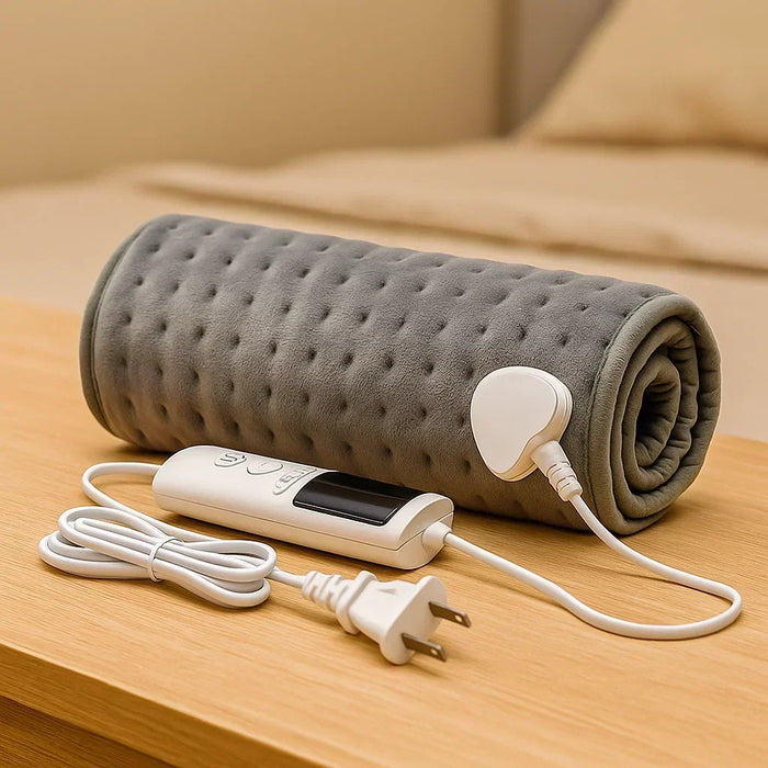 Varmegleden™ Elektrisk varmeteppe i myk flanell med sikkerhetstimer