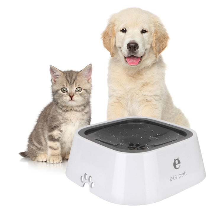 Vannskål med flytende plate for hund og katt