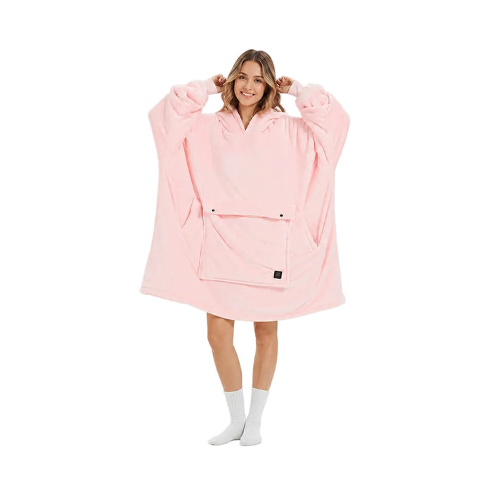 Varmegleden™ Oppvarmet pledd-hettegenser med 3 varmesoner og flanell