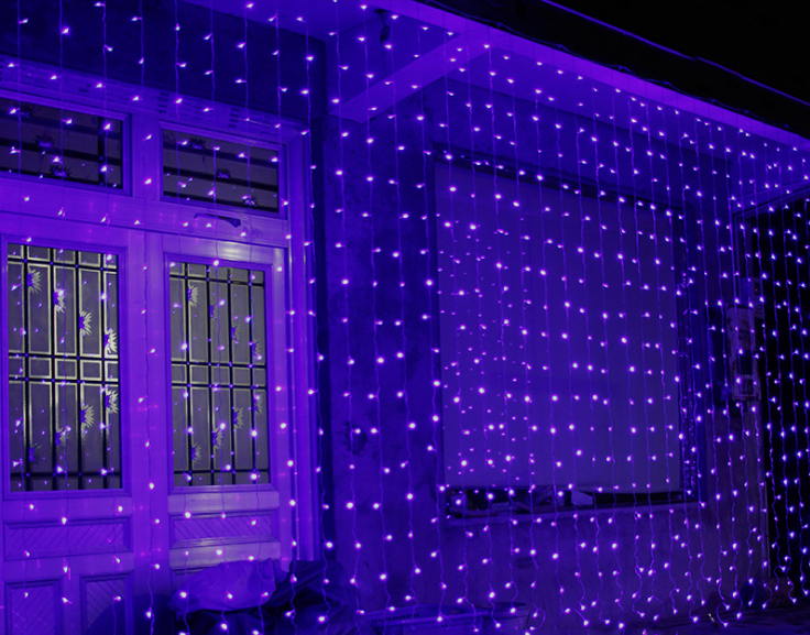 Lysgardin 3 × 3 meter med 304 LED-lys og fjernkontroll