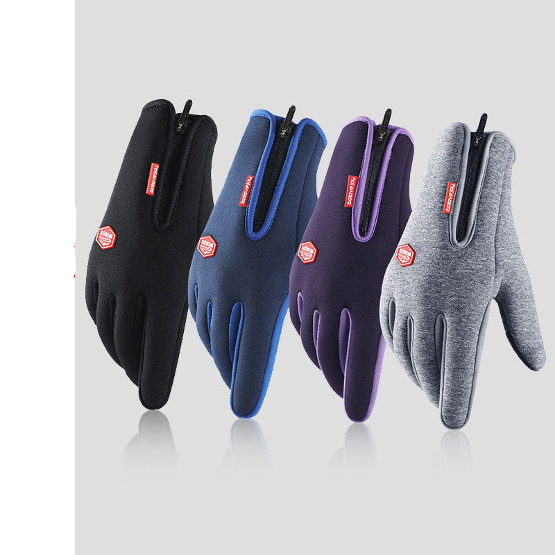 Vinterhansker med touchfingre og glidelås