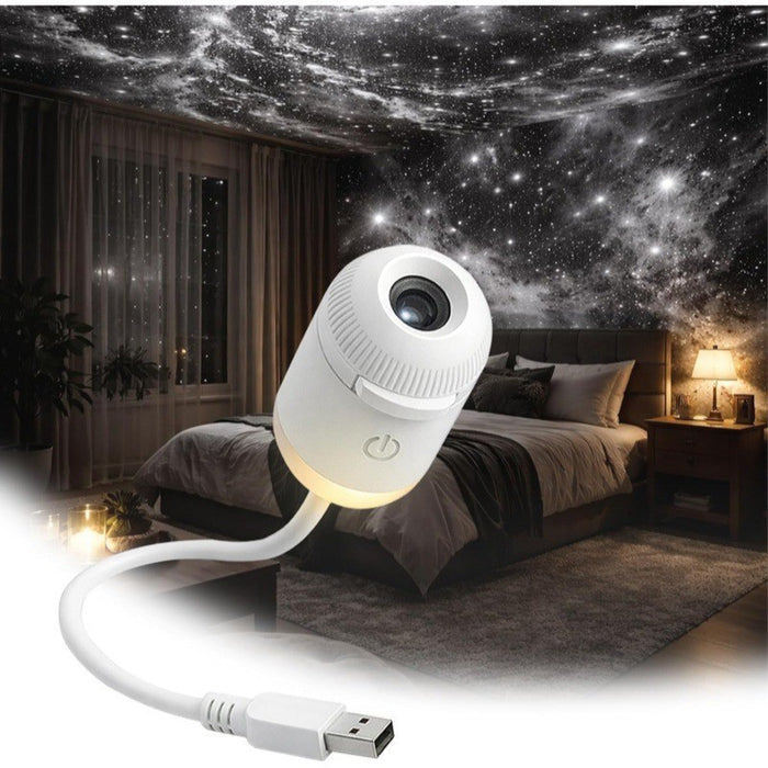 Varmegleden Nattlampe med projektor og utskiftbare bildeplater – USB