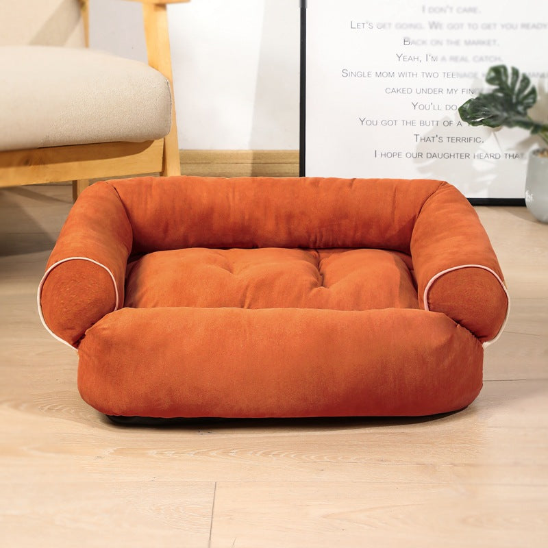 Hundeseng formet som sofa med kanter
