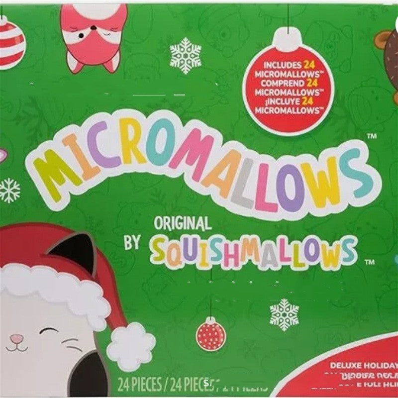 Julekalender med små plysjfigurer