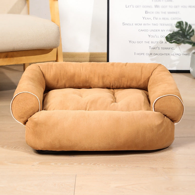 Hundeseng formet som sofa med kanter