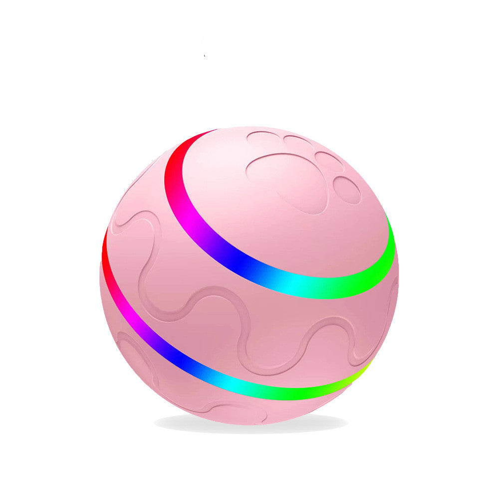 Selvrullende ball med fargerikt lys