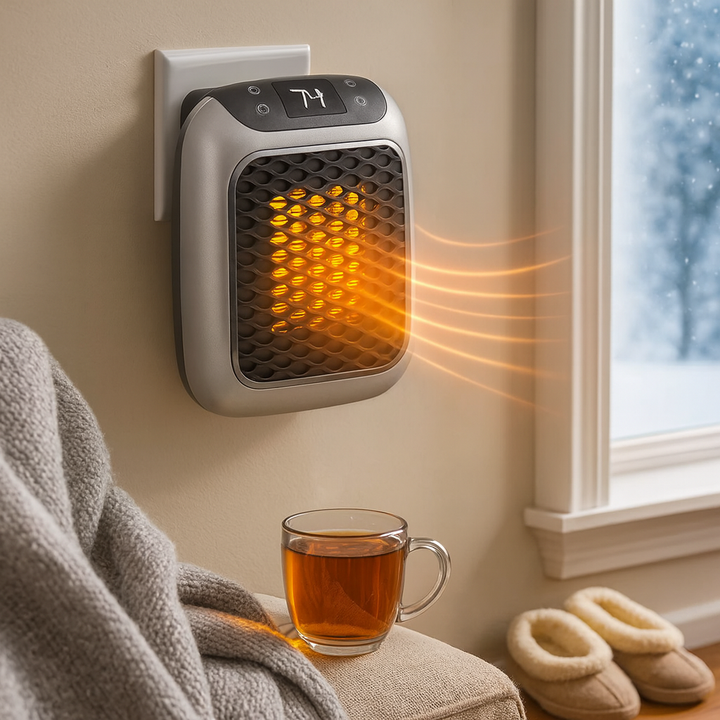 Varmegleden™ Bærbar vifteovn 800 W med timer og veltevern