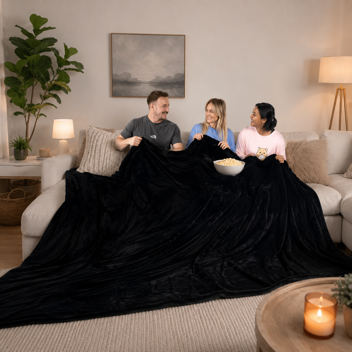 Varmegleden™ Ekstra stort plysjpledd med plass til hele familien