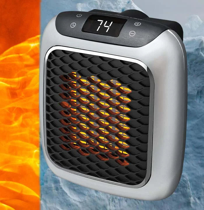 Varmegleden™ Kompakt varmeovn 800 W med timer og veltevern