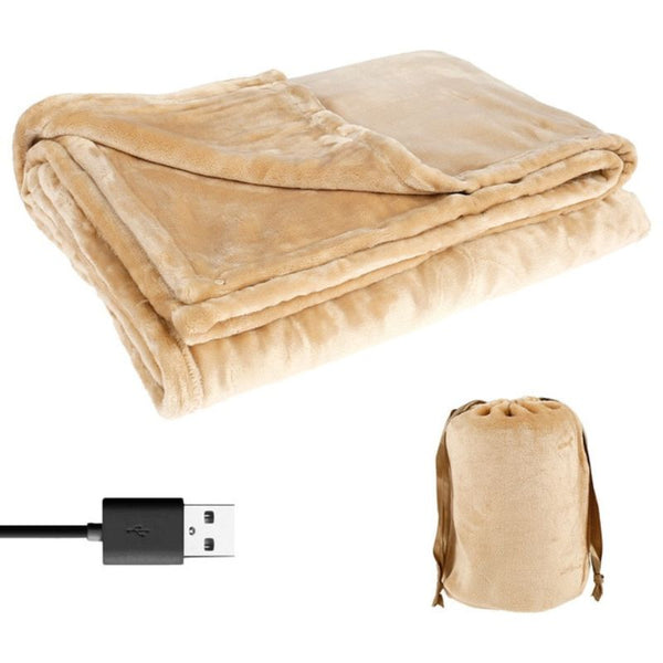 Varmegleden™ Stort USB-varmeteppe i myk flanell med plass til to