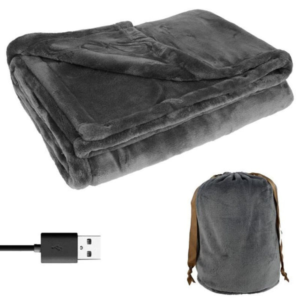 Varmegleden™ Stort USB-varmeteppe i myk flanell med plass til to