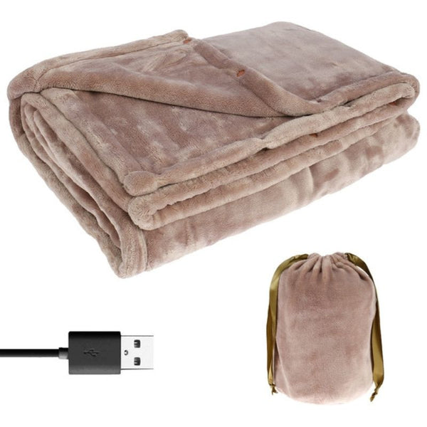 Varmegleden™ Stort USB-varmeteppe i myk flanell med plass til to