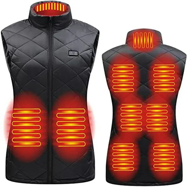Varmegleden™ Oppvarmet vest dame med USB og 3 varmenivåer