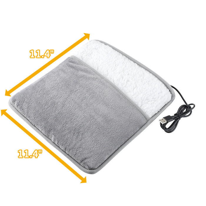 Varmegleden™ USB-fotvarmer i myk flanell med jevn varme på 40 °C