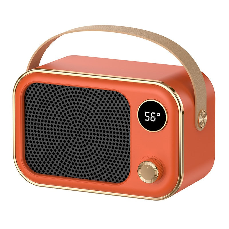 Oransje retro varmovn med digital skjerm