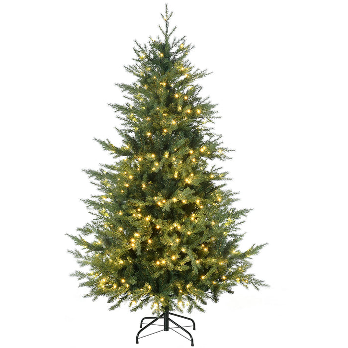 Varmegleden Naturtro juletre med 400 varmhvite lys og 8 moduser