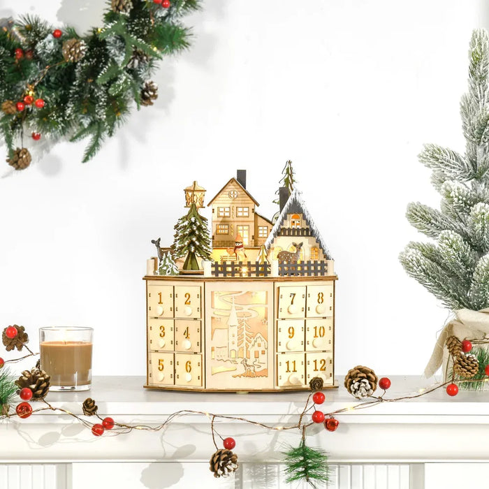 Varmegleden Adventskalender i tre – julelandsby med lys