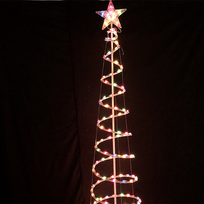 Varmegleden LED-spiraljuletre på 180 cm med stjerne