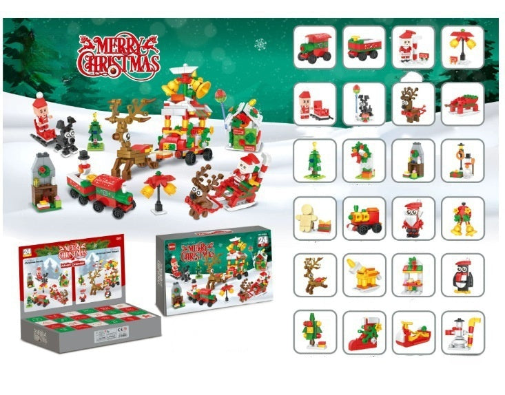 Adventskalender med 24 esker byggeklosser