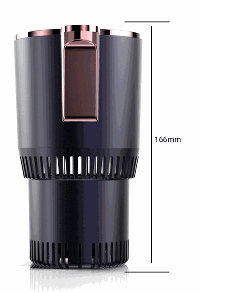 Koppholder med display i bilens midtkonsoll