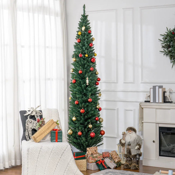 Varmegleden Grønt smalt juletre 240 cm uten lys