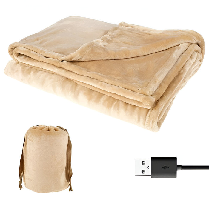 Varmegleden™ Trådløst USB-varmepledd i flanell med plass til to