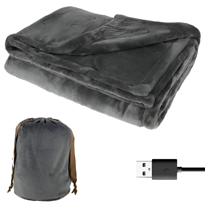 Varmegleden™ Trådløst USB-varmepledd i flanell med plass til to