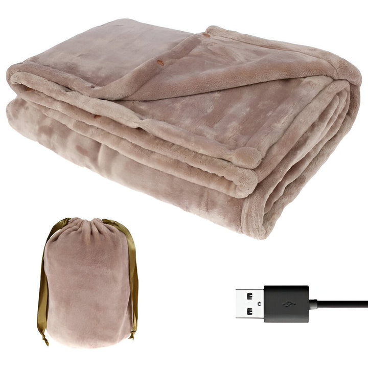 Varmegleden™ Trådløst USB-varmepledd i flanell med plass til to