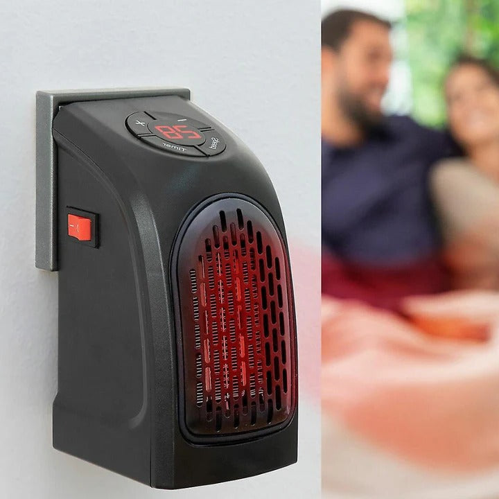 Varmegleden™ Vifteovn for stikkontakt med timer og termostat