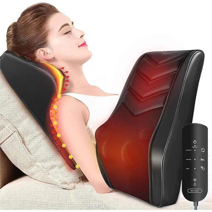 Varmegleden™ Shiatsu-massasjepute med 3D-elting og varme for nakke