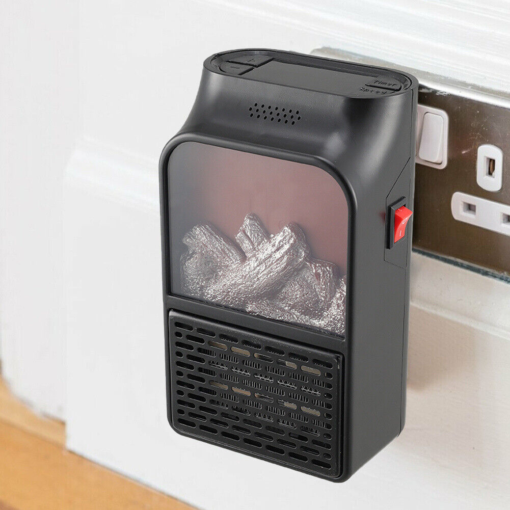 Varmegleden™ Stikkontaktovn med flammeeffekt, fjernkontroll og timer